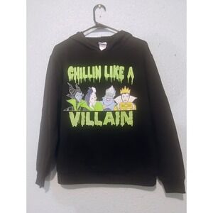 Disney Chillin Like A Villain Hoodie Unisex Size Large Long Sleeve Great Shape
